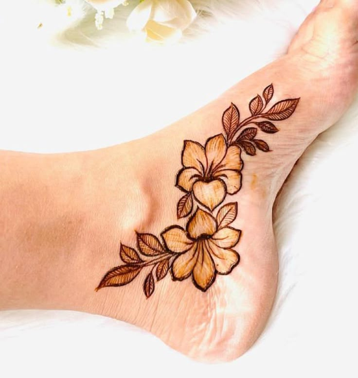 Leg mehndi design 11 Leg mehndi design 11
