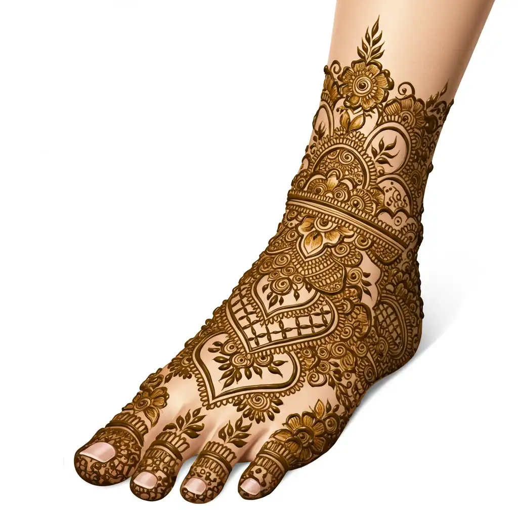Leg mehndi design 110 Leg mehndi design 110