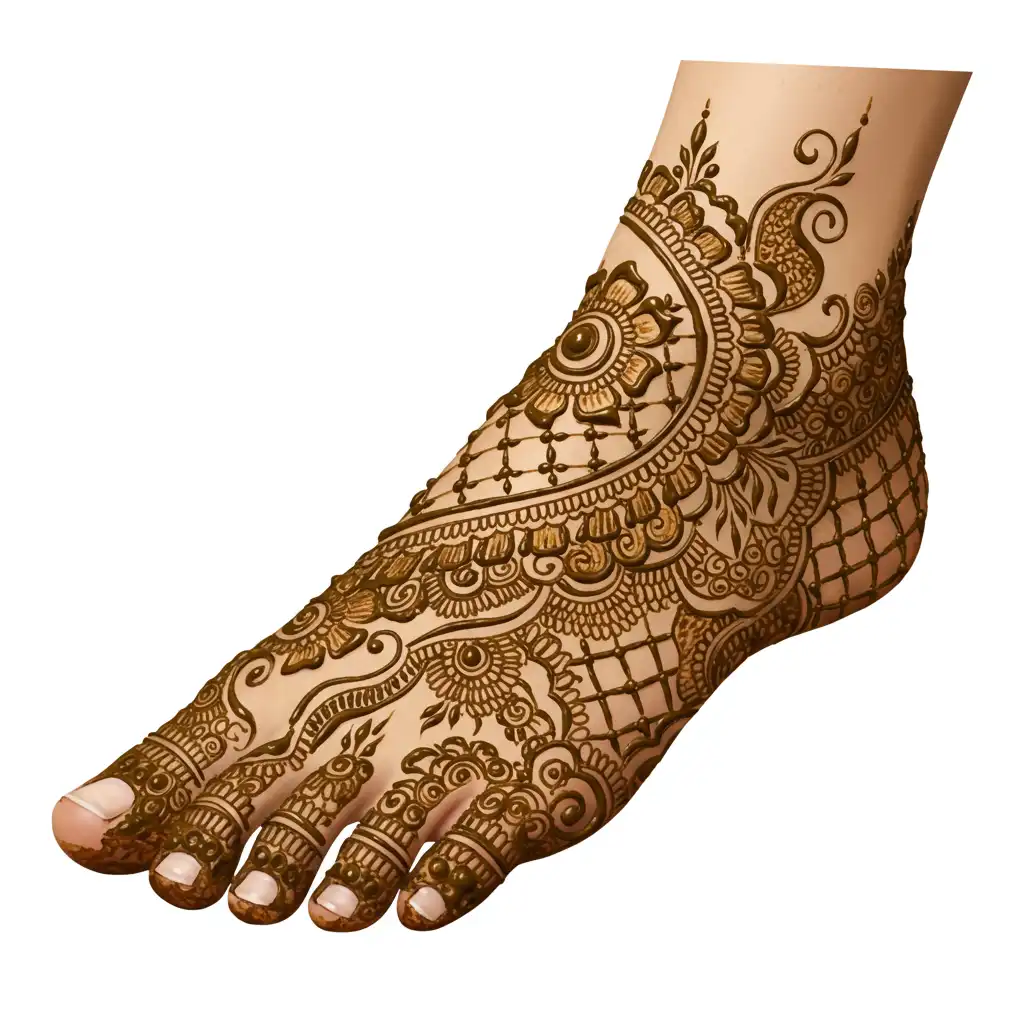 Leg mehndi design 111 Leg mehndi design 111