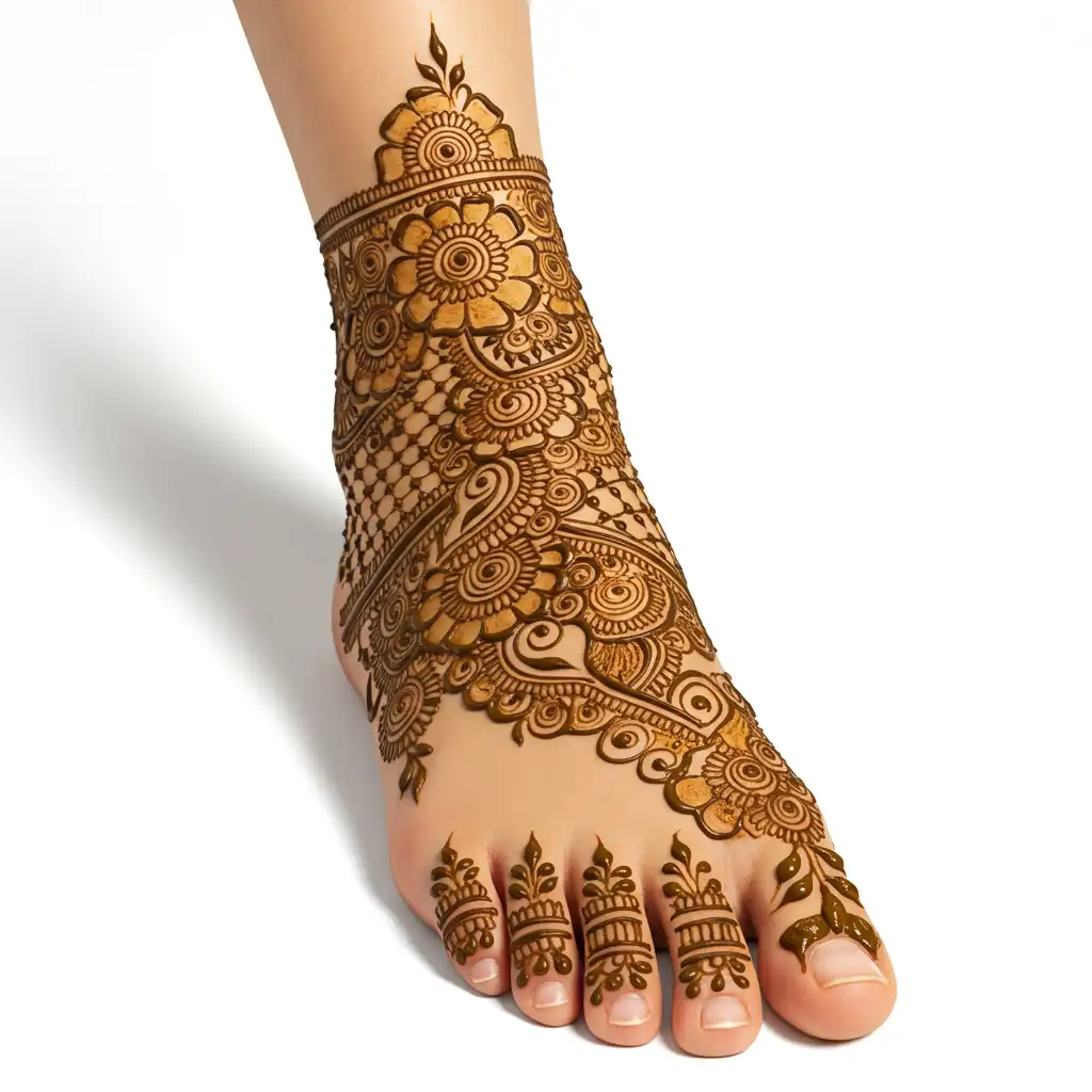 Leg mehndi design 112 Leg mehndi design 112
