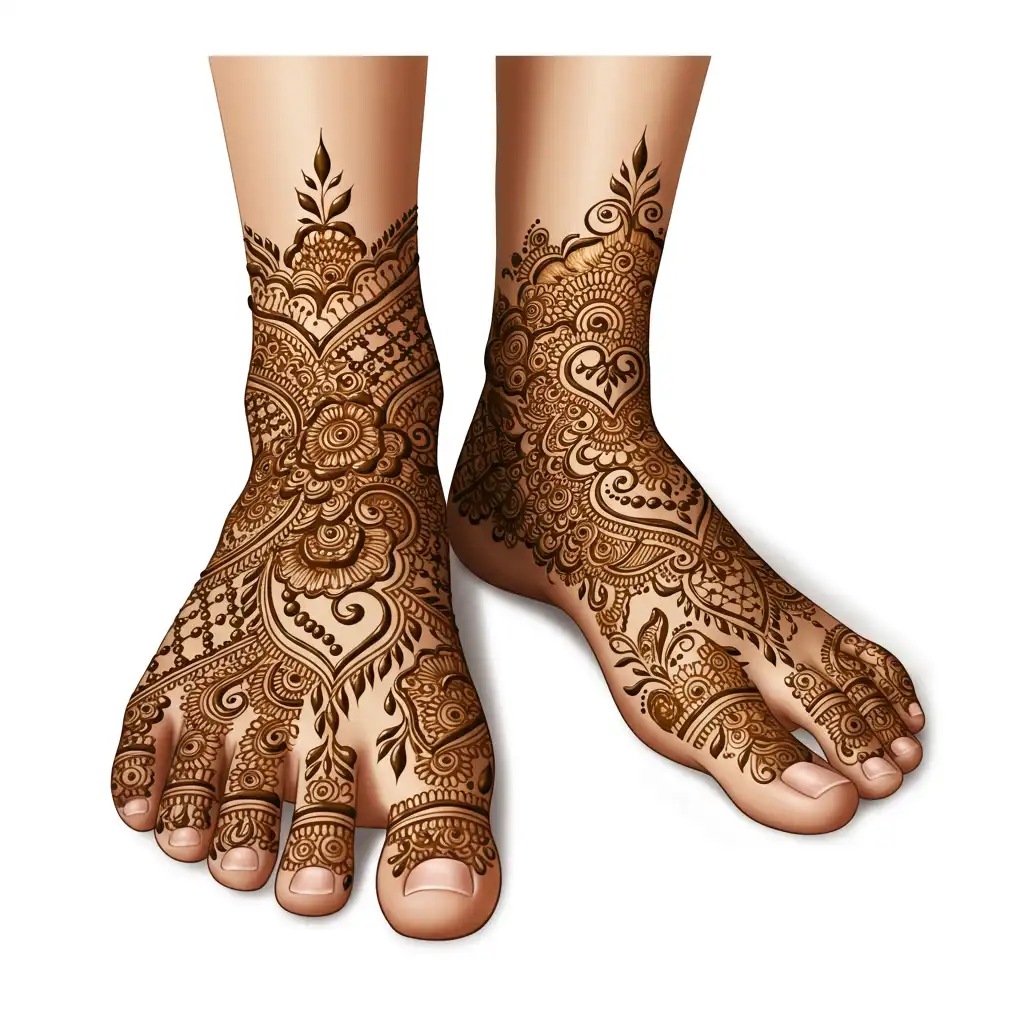 Leg mehndi design 114 Leg mehndi design 114