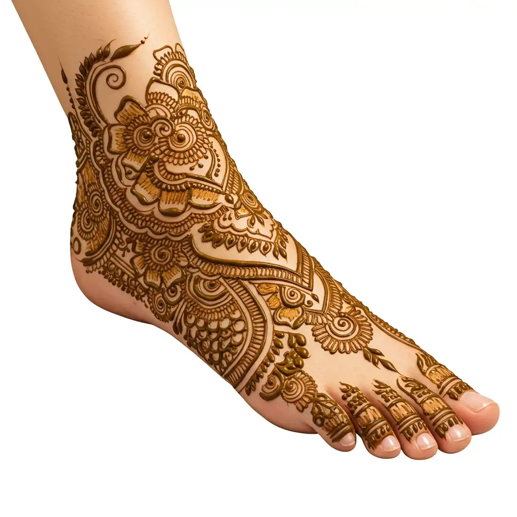 Leg mehndi design 117 Leg mehndi design 117