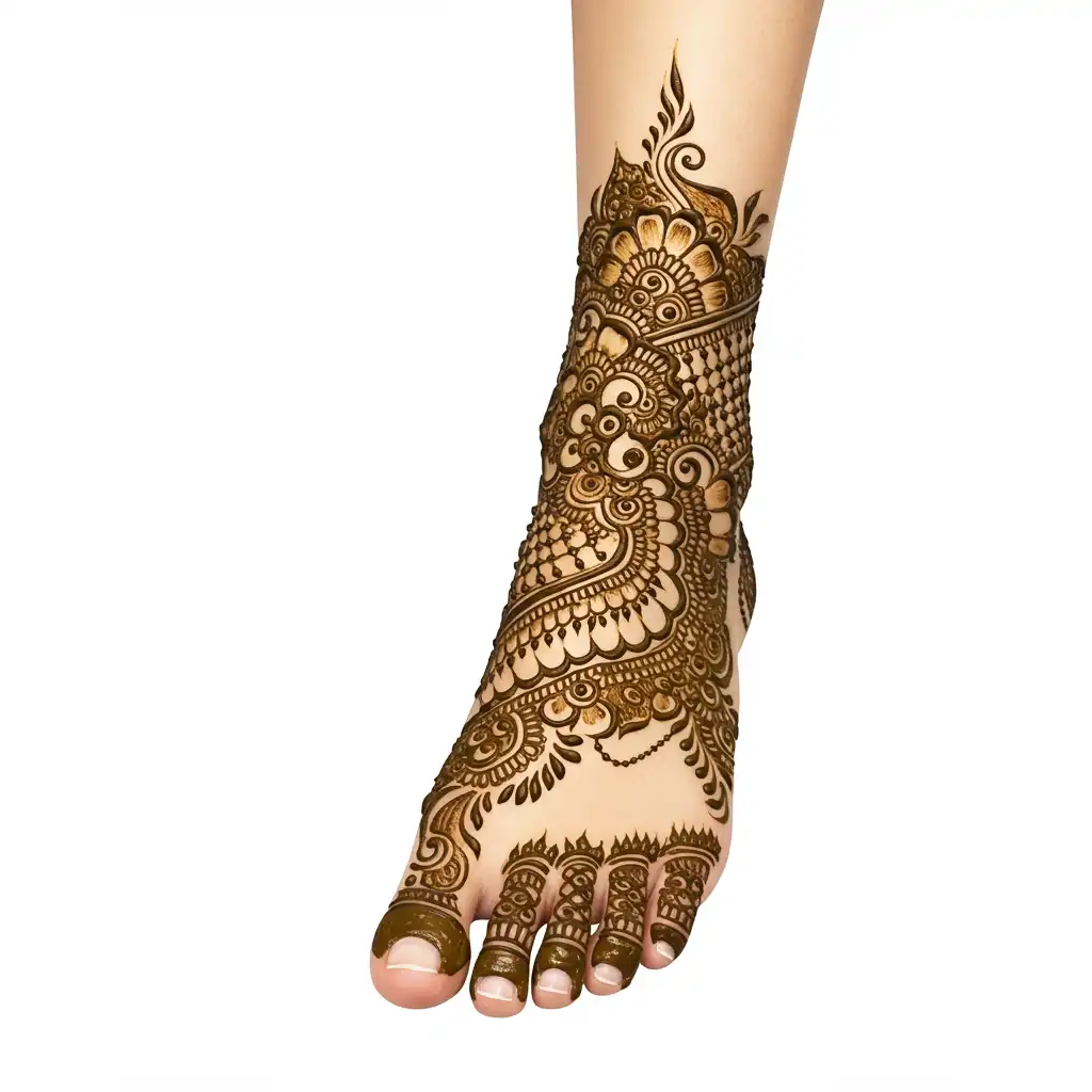 Leg mehndi design 119 Leg mehndi design 119
