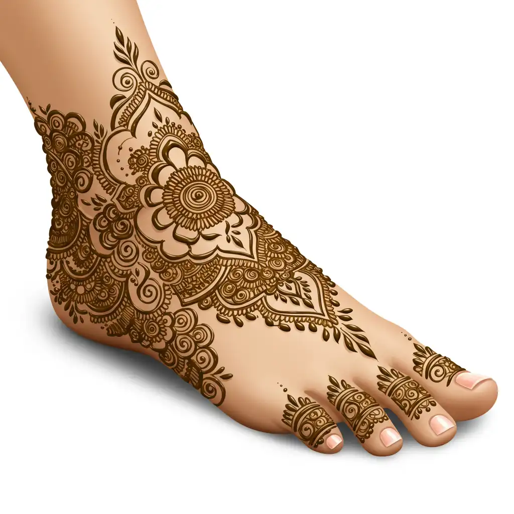Leg mehndi design 125 Leg mehndi design 125