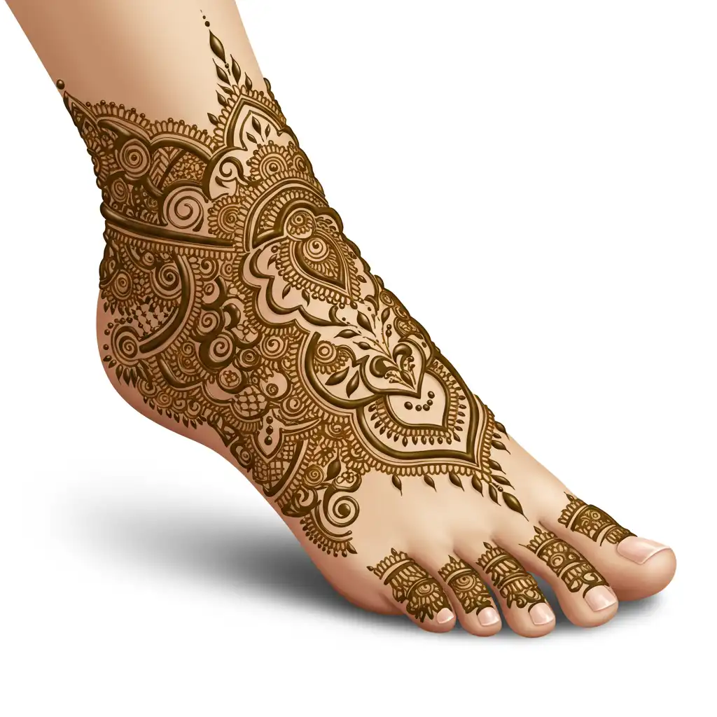 Leg mehndi design 126 Leg mehndi design 126