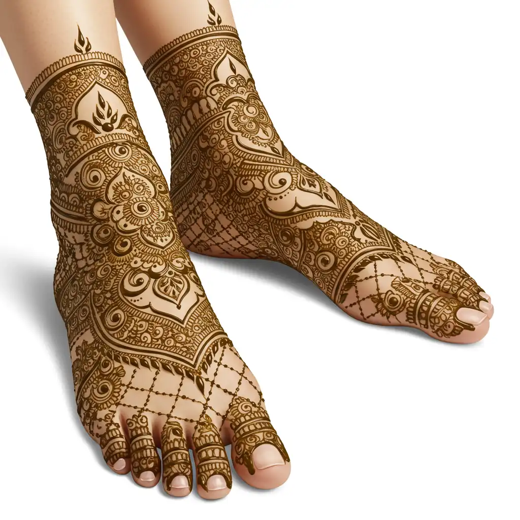 Leg mehndi design 132 Leg mehndi design 132