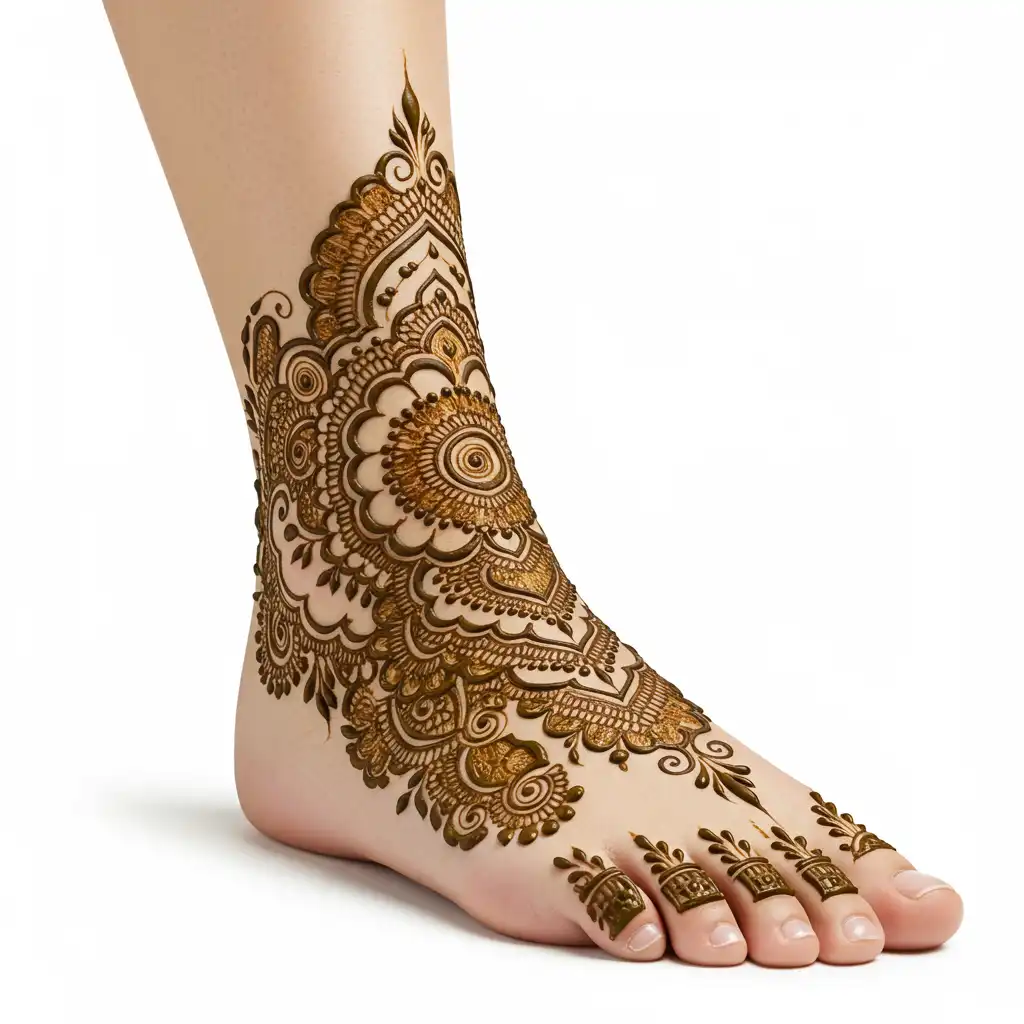 Leg mehndi design 133 Leg mehndi design 133