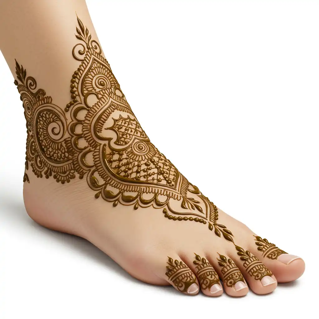 Leg mehndi design 134 Leg mehndi design 134