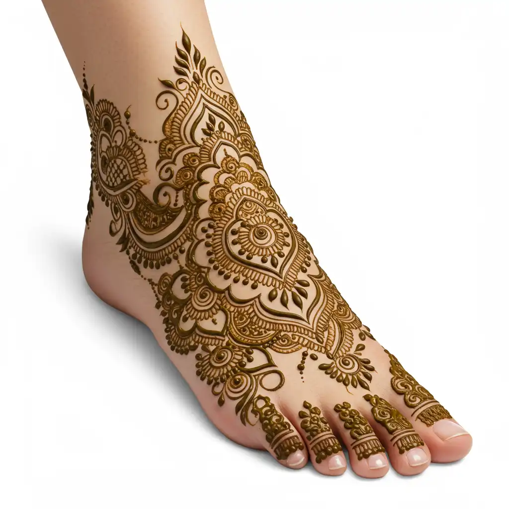 Leg mehndi design 135 Leg mehndi design 135