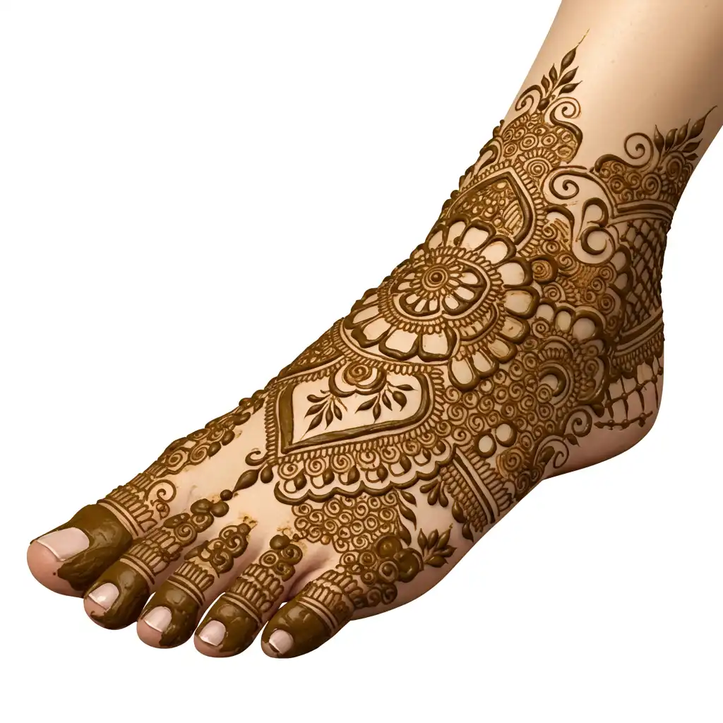 Leg mehndi design 137 Leg mehndi design 137