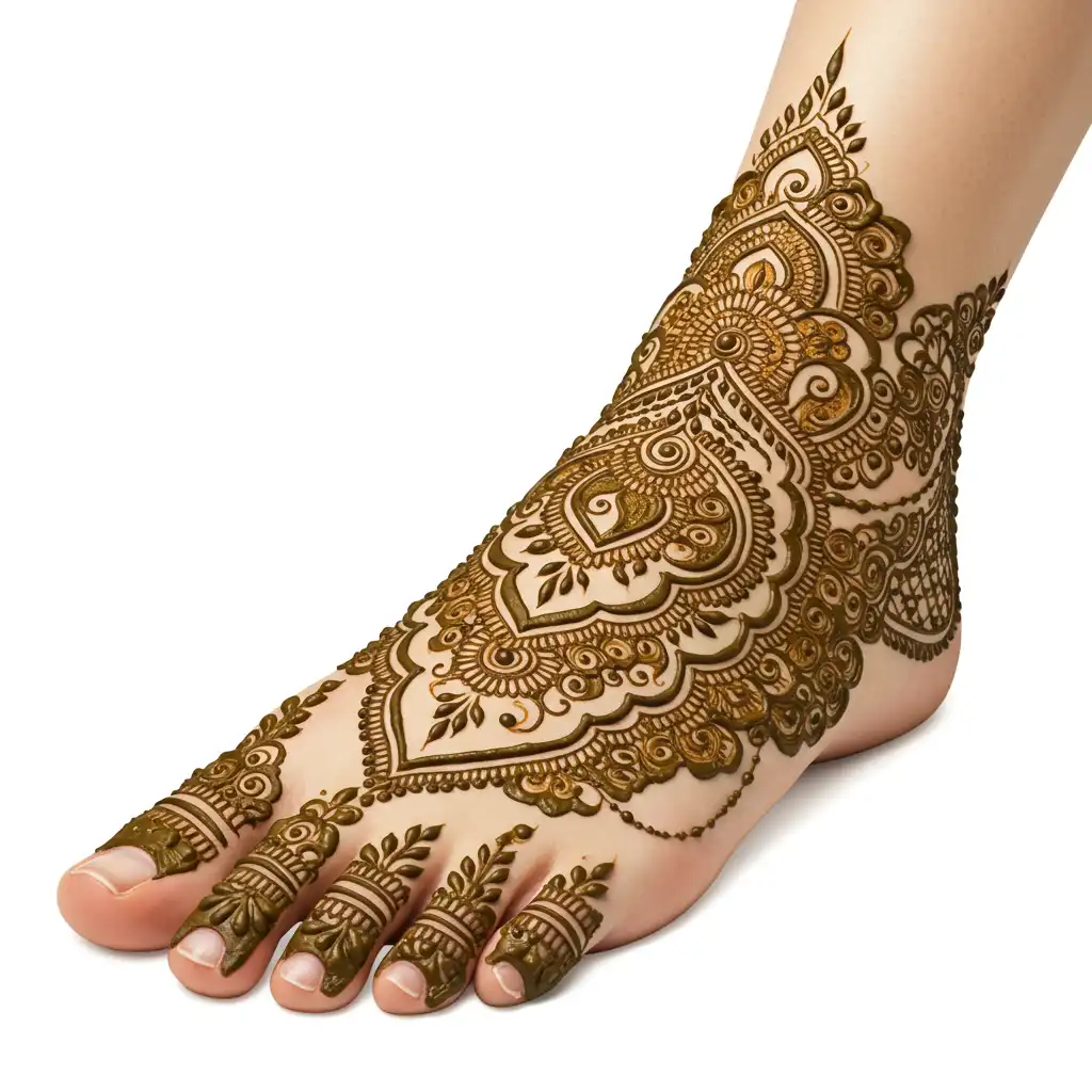 Leg mehndi design 138 Leg mehndi design 138