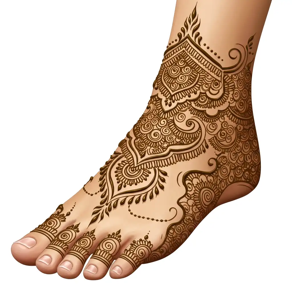 Leg mehndi design 139 Leg mehndi design 139