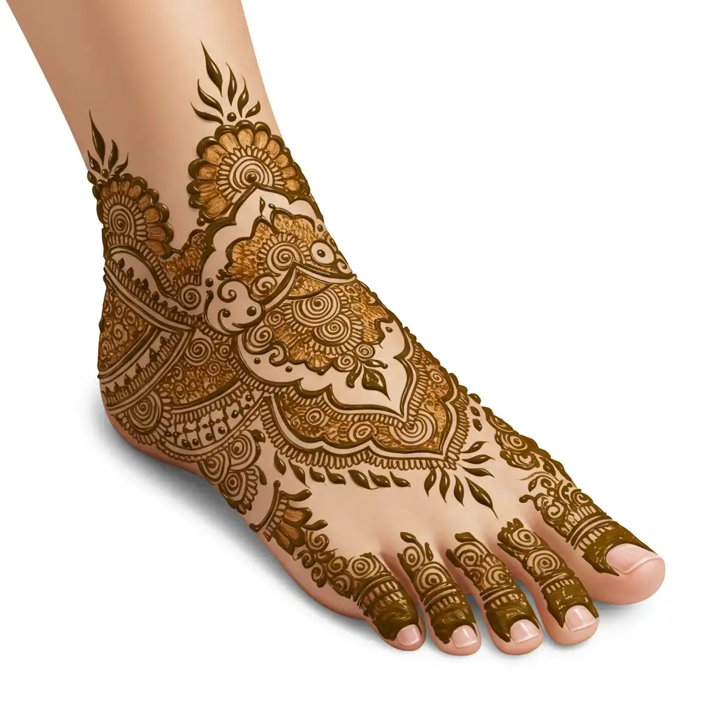 Leg mehndi design 141 Leg mehndi design 141
