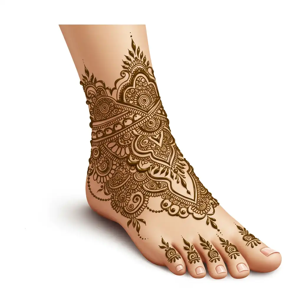 Leg mehndi design 142 Leg mehndi design 142