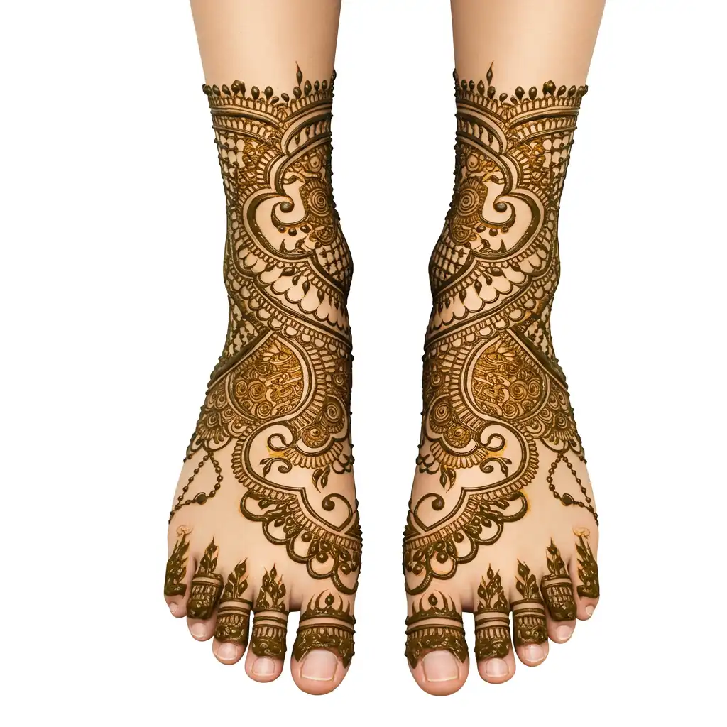 Leg mehndi design 143 Leg mehndi design 143