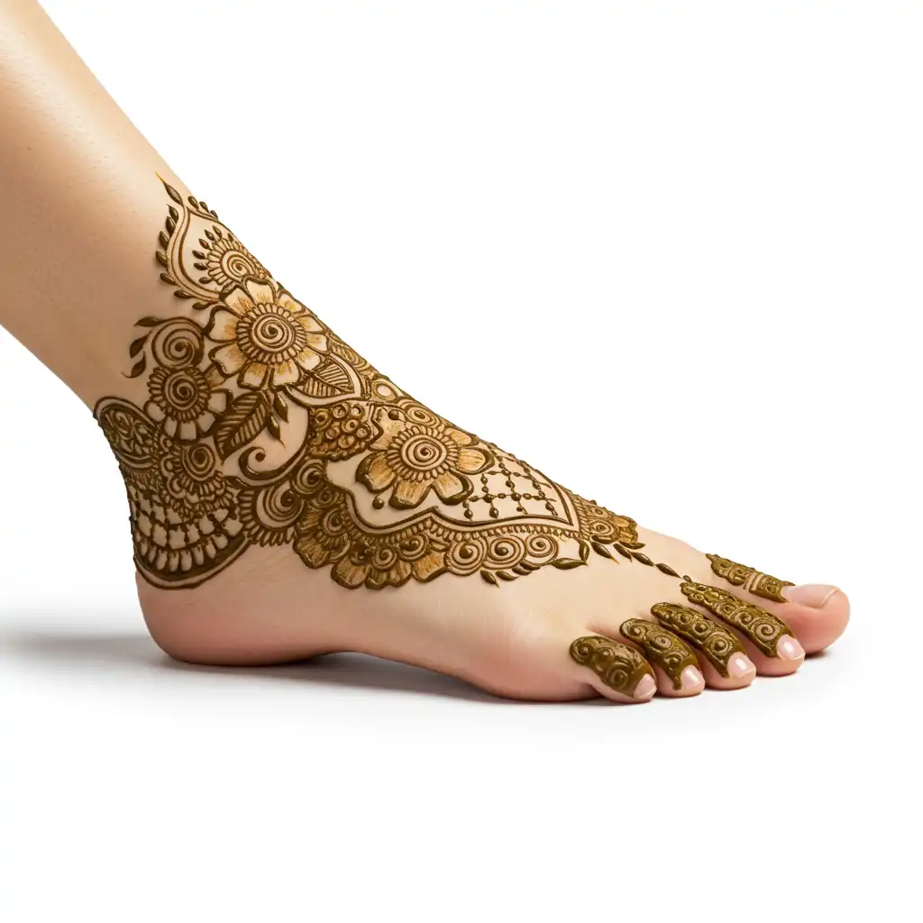 Leg mehndi design 144 Leg mehndi design 144