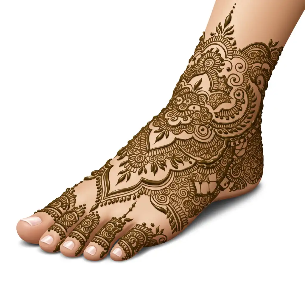 Leg mehndi design 145 Leg mehndi design 145