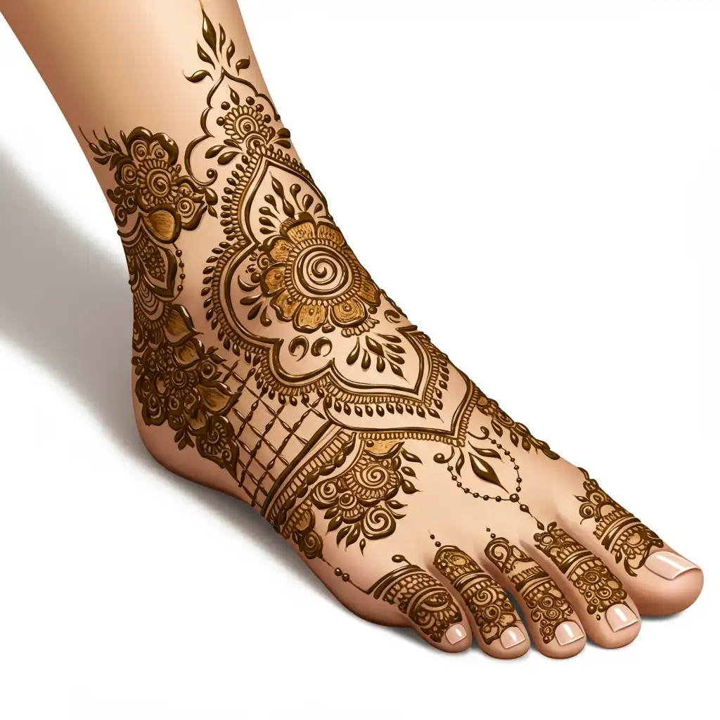 Leg mehndi design 146 Leg mehndi design 146