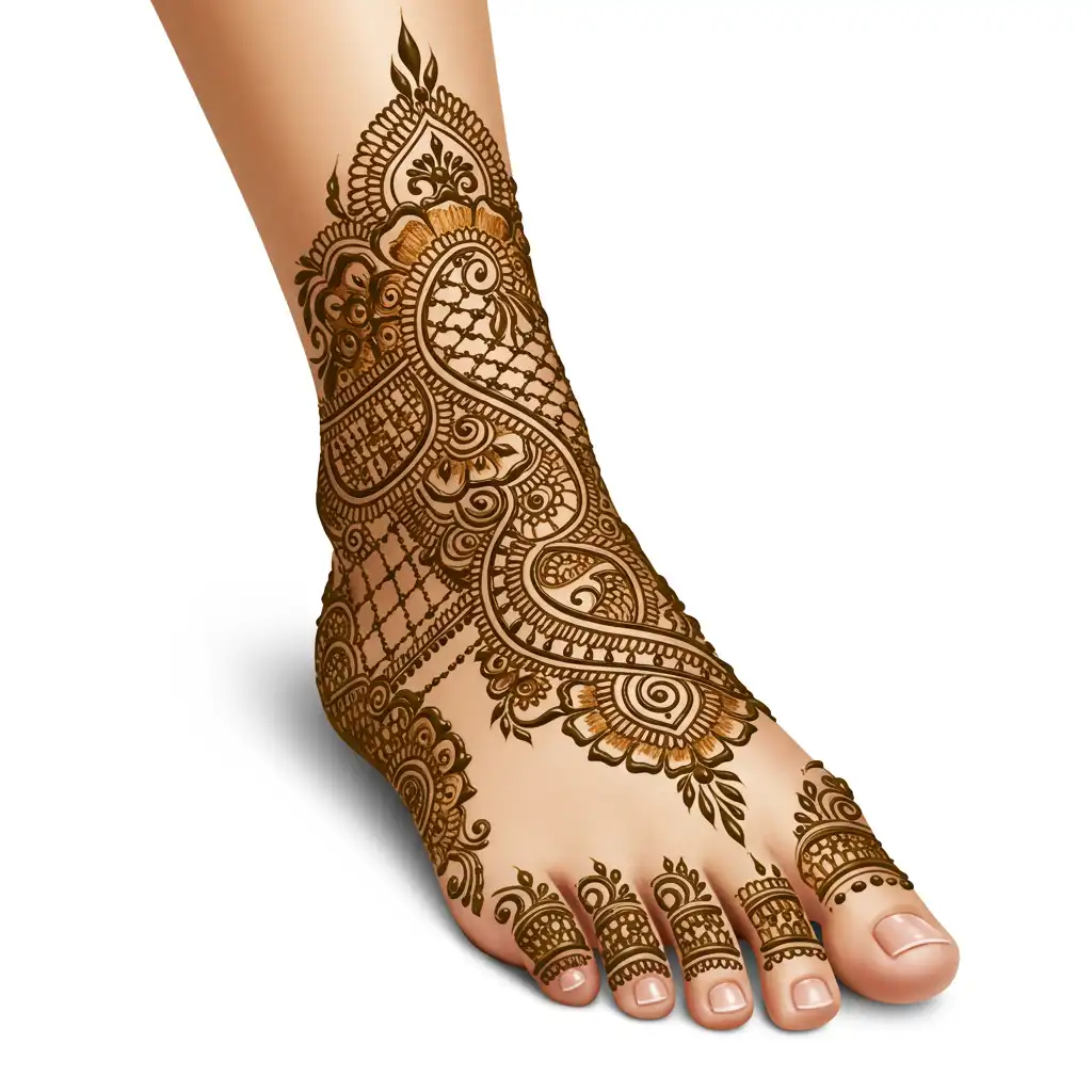 Leg mehndi design 147 Leg mehndi design 147