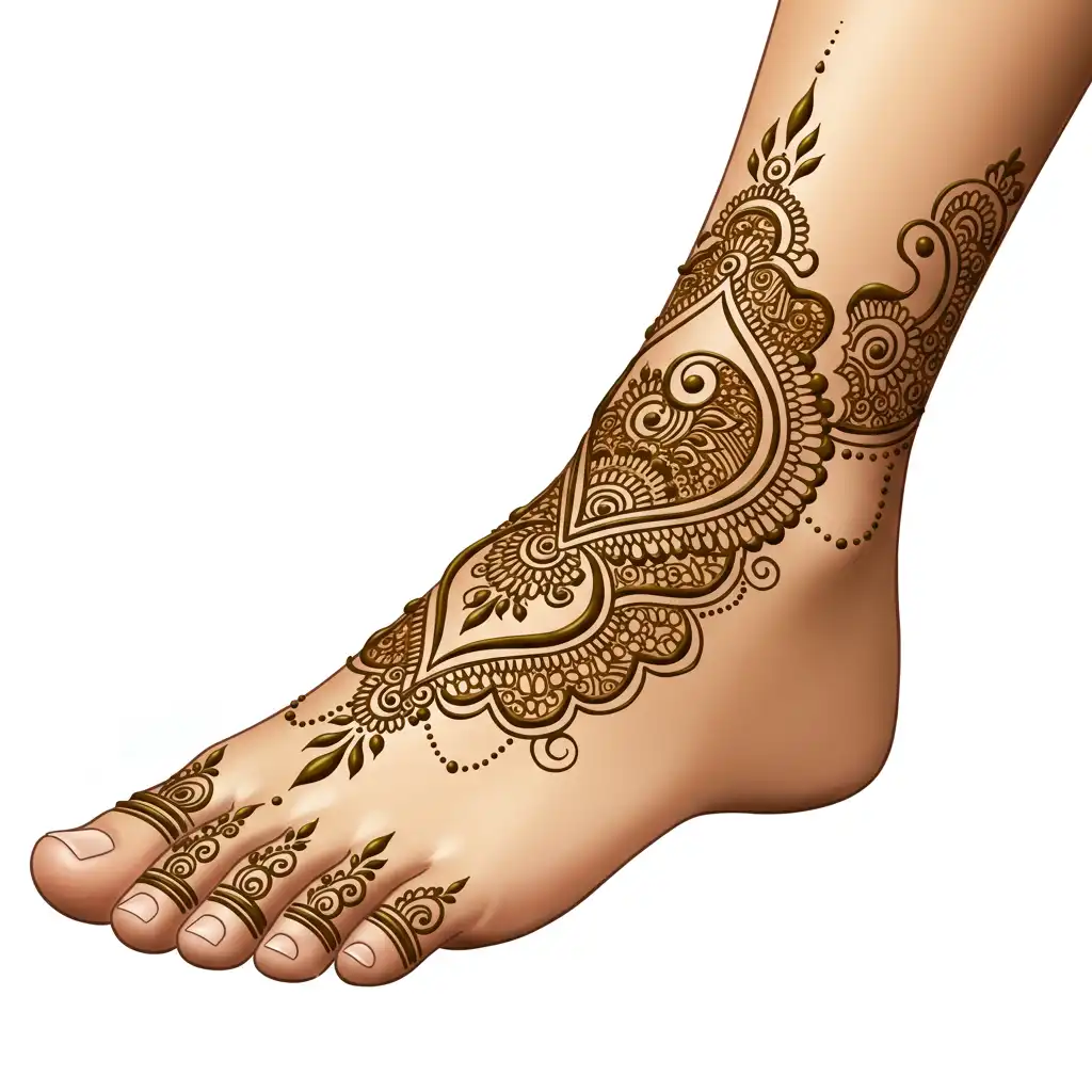 Leg mehndi design 149 Leg mehndi design 149