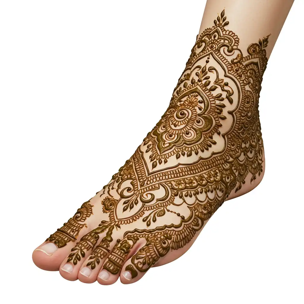 Leg mehndi design 153 Leg mehndi design 153