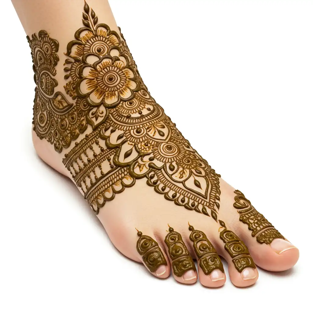 Leg mehndi design 154 Leg mehndi design 154