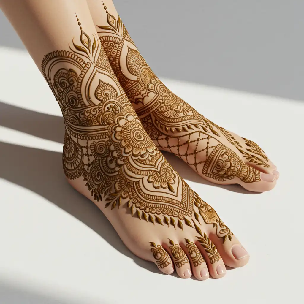 Leg mehndi design 156 Leg mehndi design 156