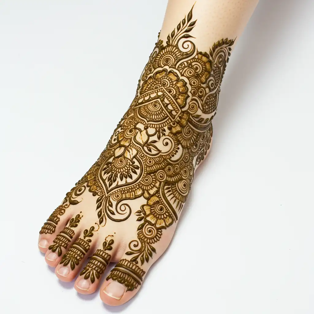 Leg mehndi design 157 Leg mehndi design 157