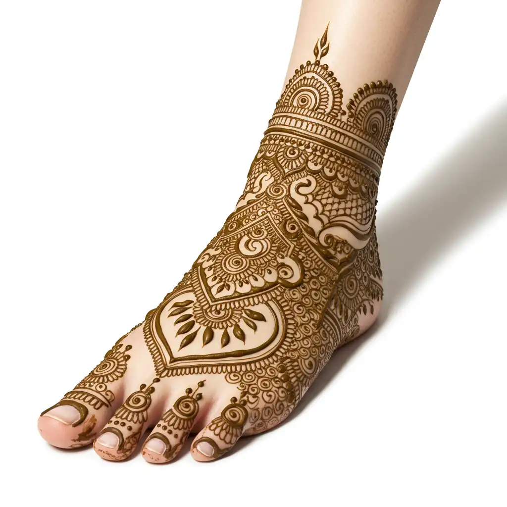 Leg mehndi design 158 Leg mehndi design 158