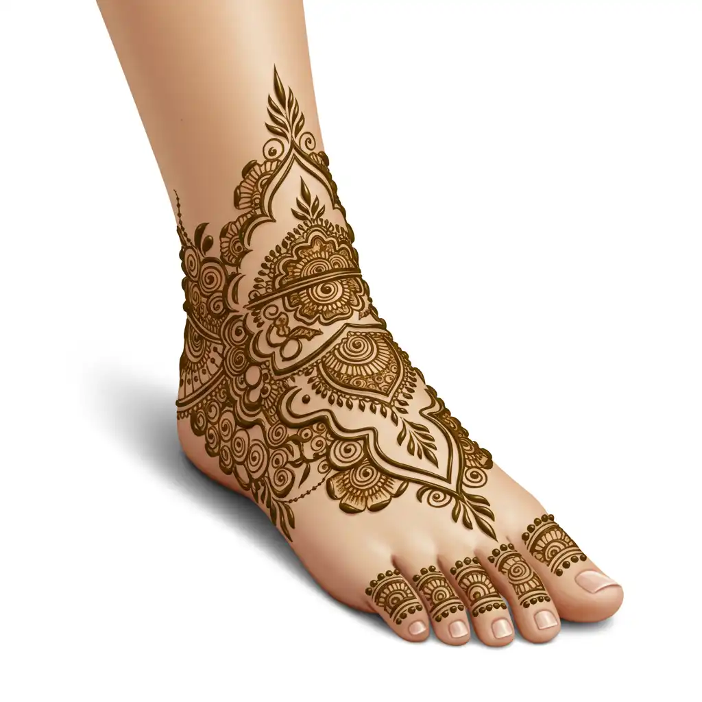 Leg mehndi design 159 Leg mehndi design 159
