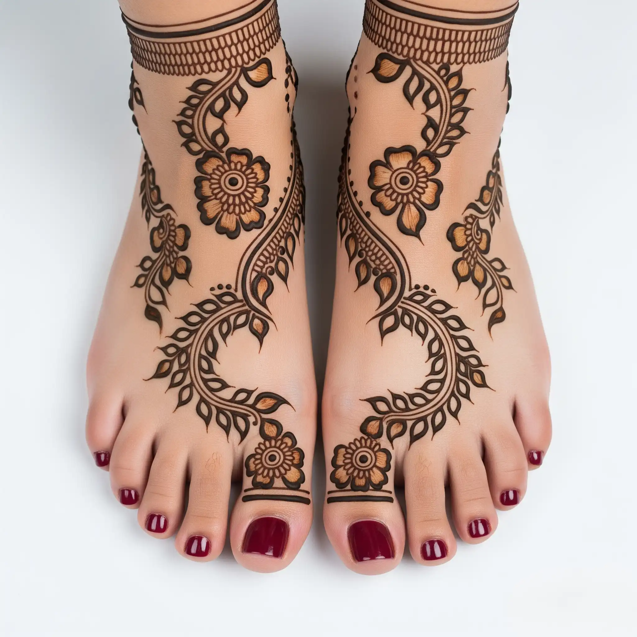 Leg mehndi design 162 Leg mehndi design 162
