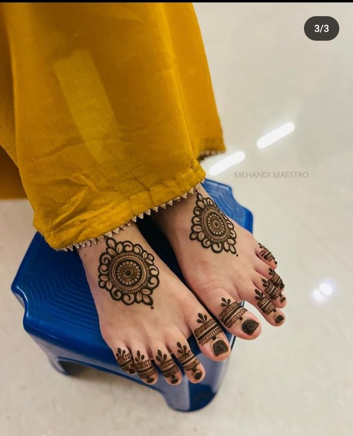 Leg mehndi design 18 Leg mehndi design 18