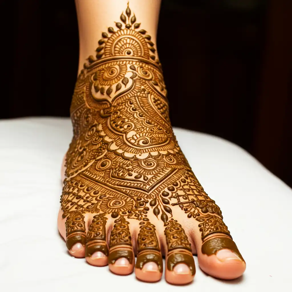 Leg mehndi design 193 Leg mehndi design 193