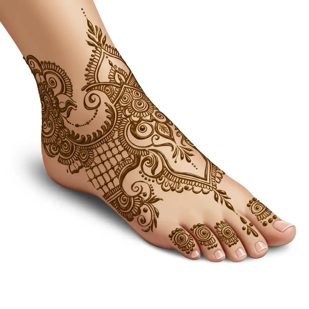 Leg mehndi design 194 Leg mehndi design 194