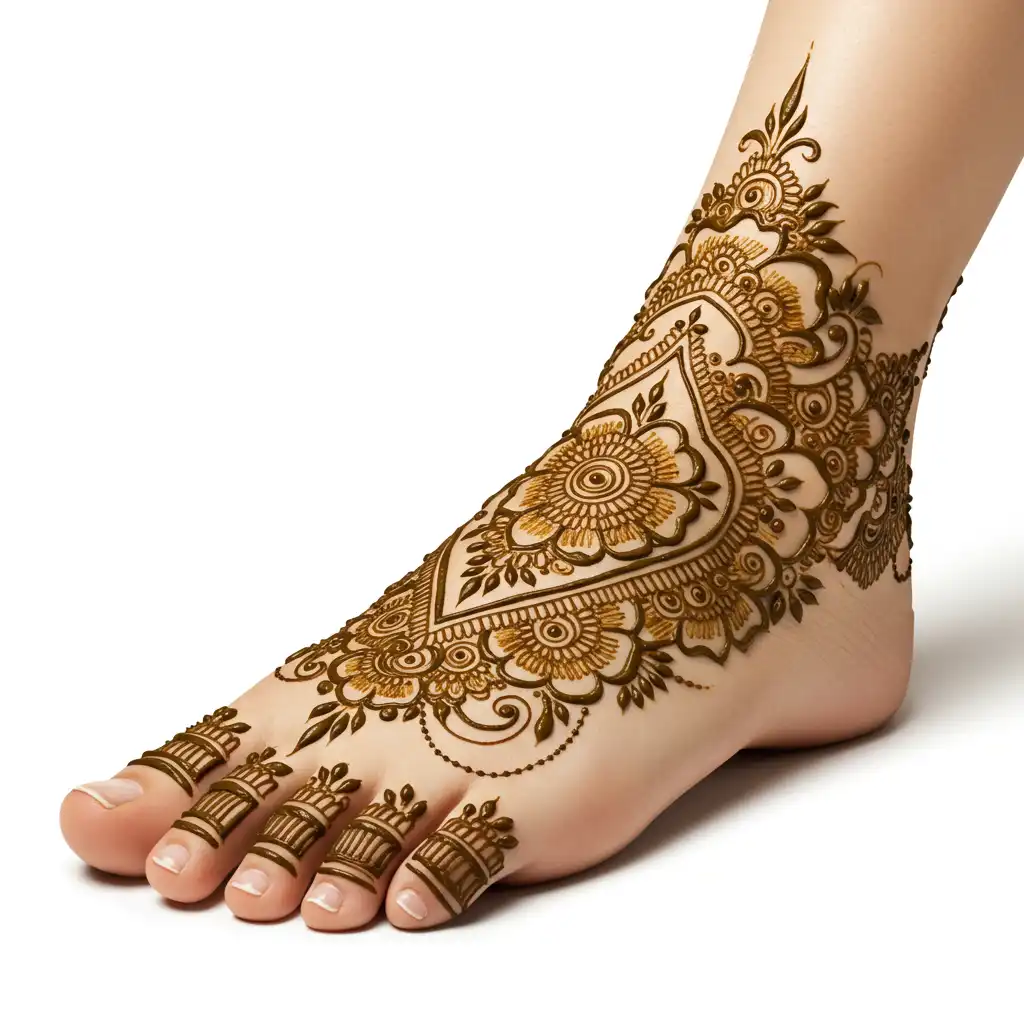 Leg mehndi design 195 Leg mehndi design 195