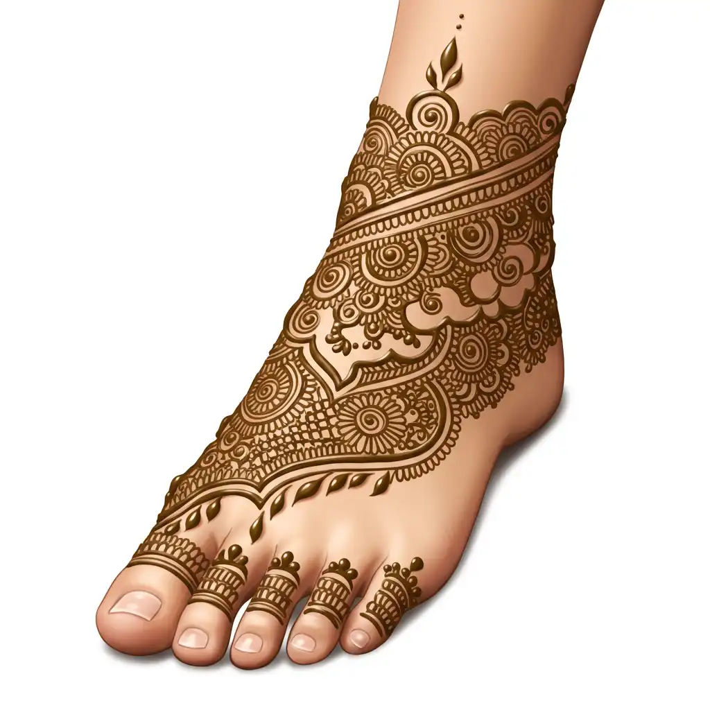 Leg mehndi design 197 Leg mehndi design 197