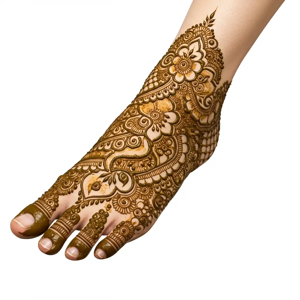 Leg mehndi design 199 Leg mehndi design 199