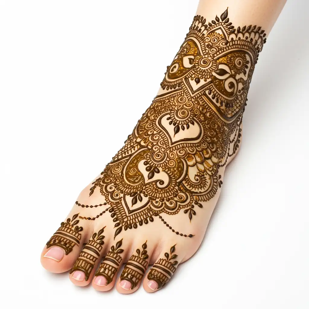 Leg mehndi design 201 Leg mehndi design 201