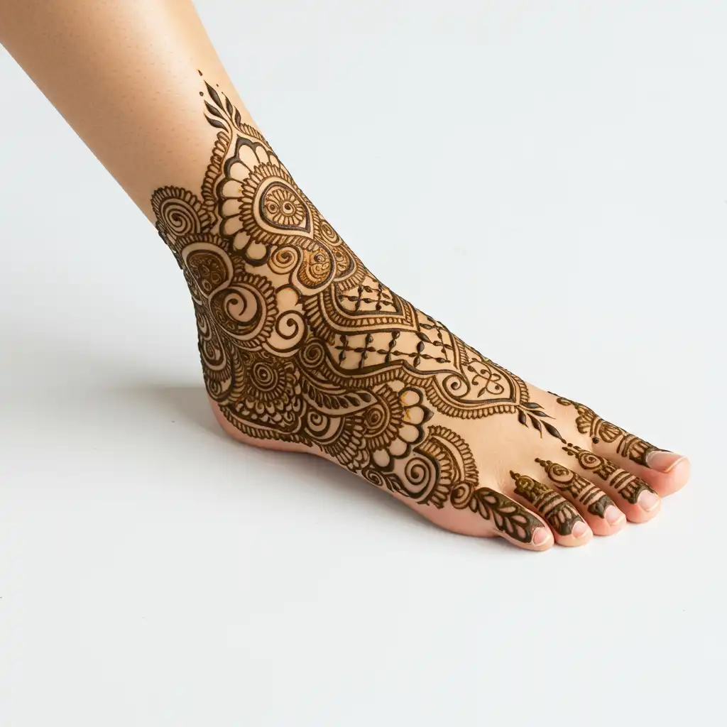 Leg mehndi design 202 Leg mehndi design 202