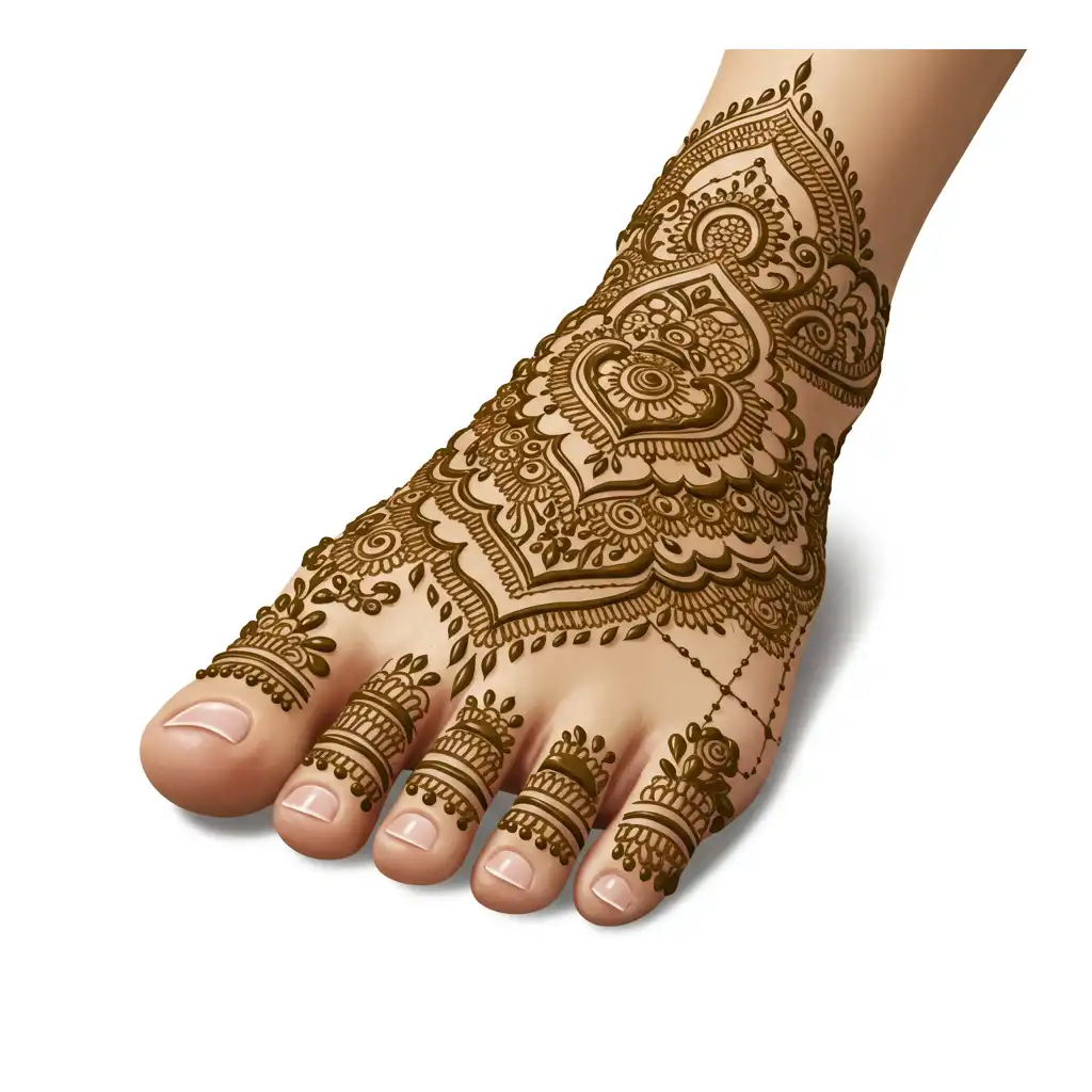 Leg mehndi design 205 Leg mehndi design 205