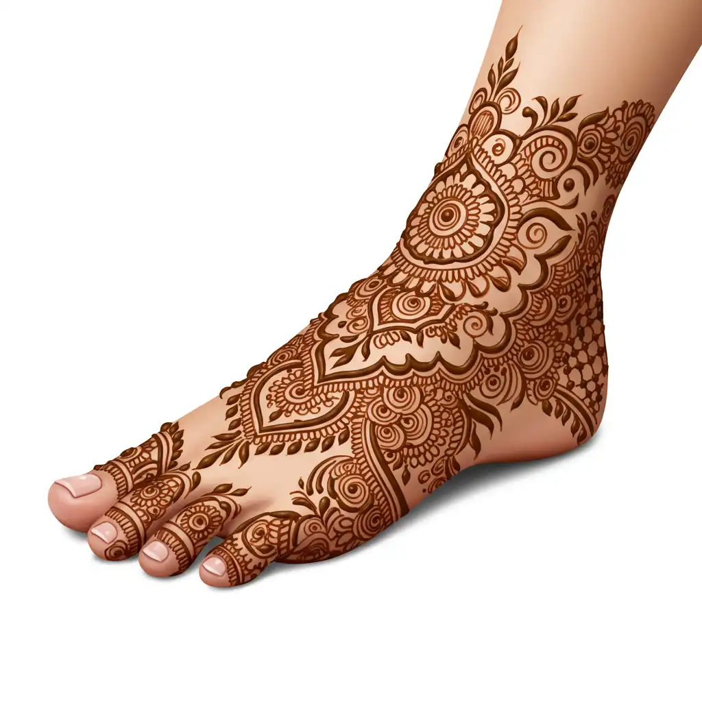 Leg mehndi design 206 Leg mehndi design 206