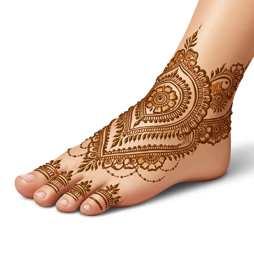 Leg mehndi design 209 Leg mehndi design 209