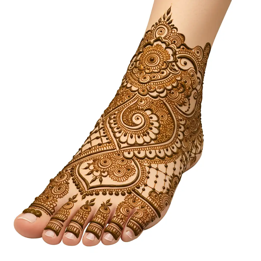 Leg mehndi design 210 Leg mehndi design 210