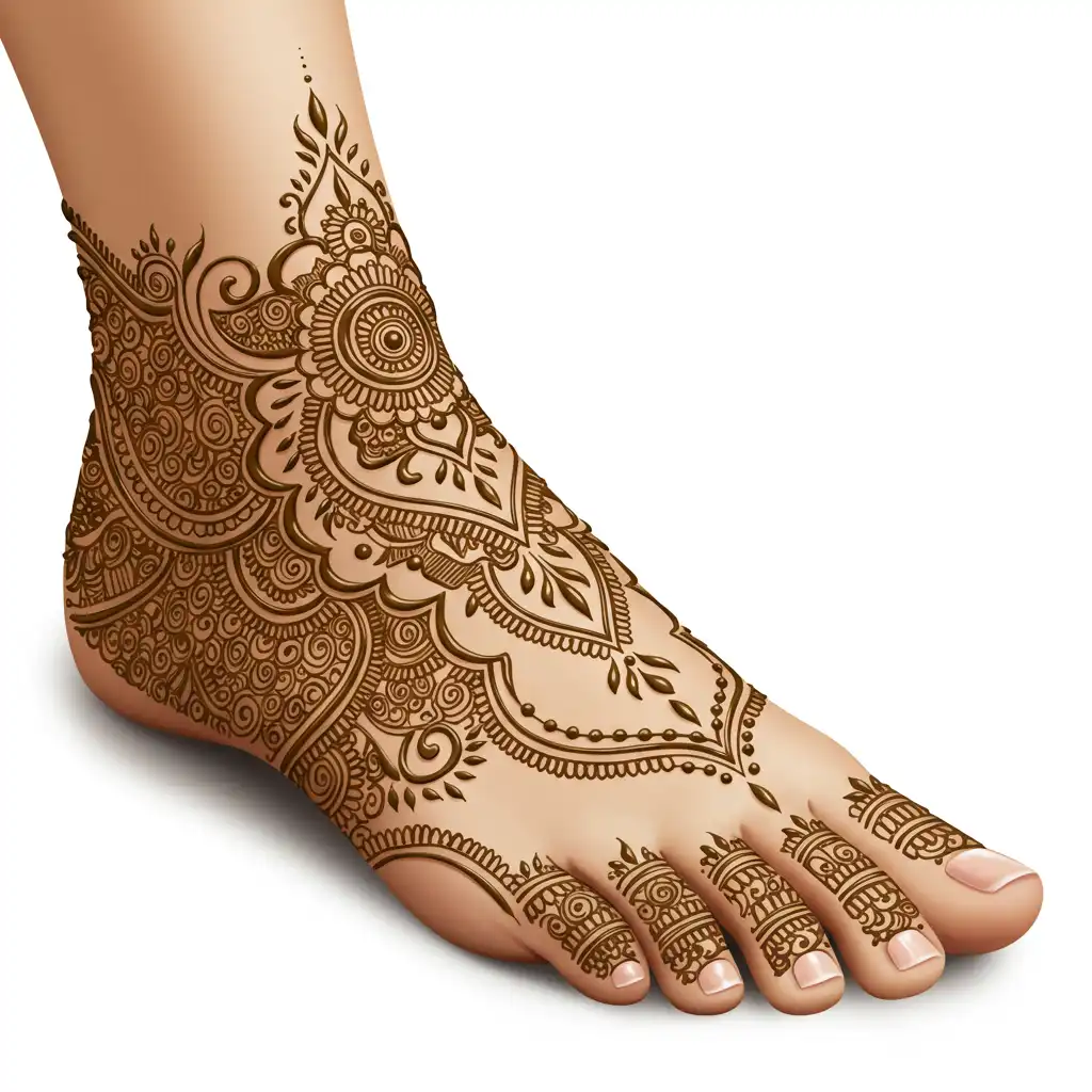 Leg mehndi design 211 Leg mehndi design 211