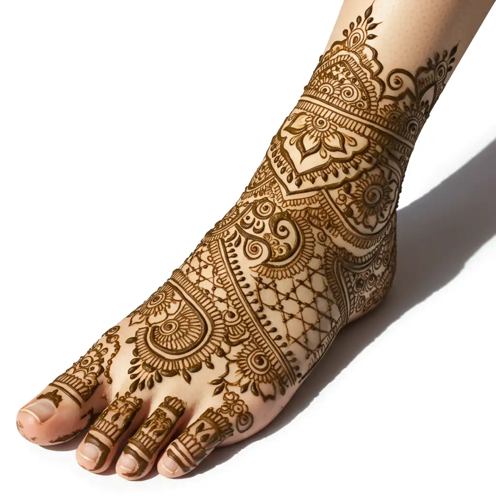 Leg mehndi design 216 Leg mehndi design 216