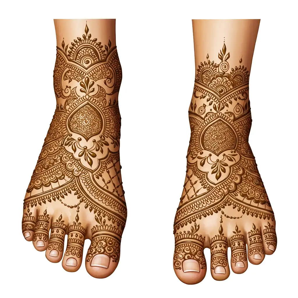 Leg mehndi design 217 Leg mehndi design 217