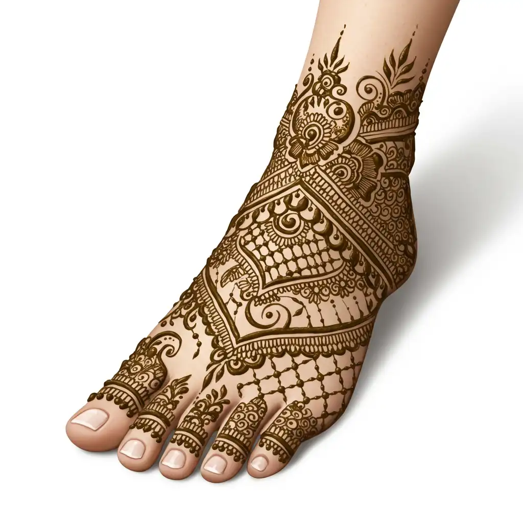 Leg mehndi design 219 Leg mehndi design 219