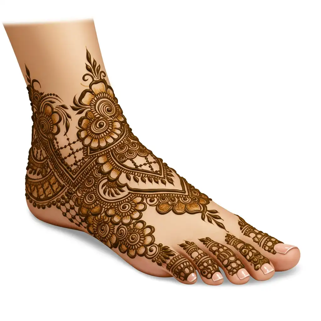 Leg mehndi design 221 Leg mehndi design 221
