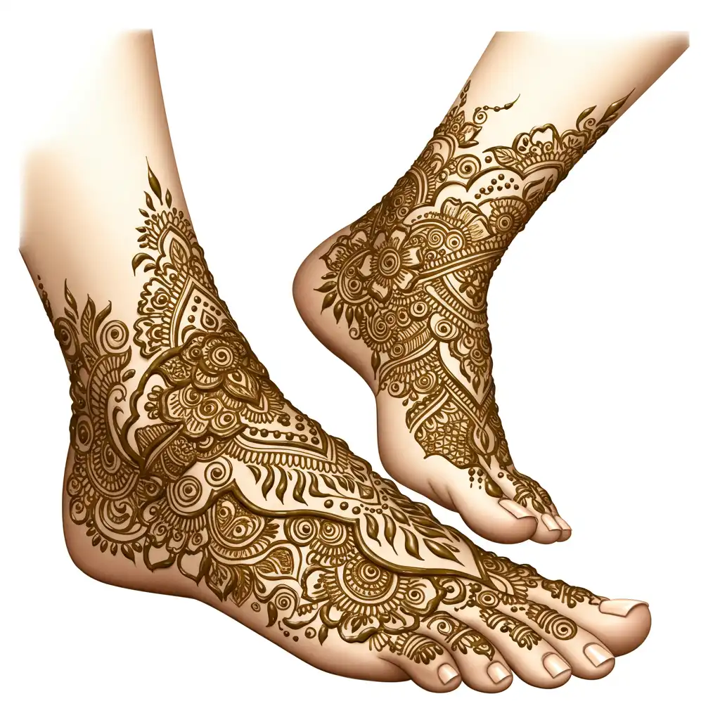 Leg mehndi design 222 Leg mehndi design 222
