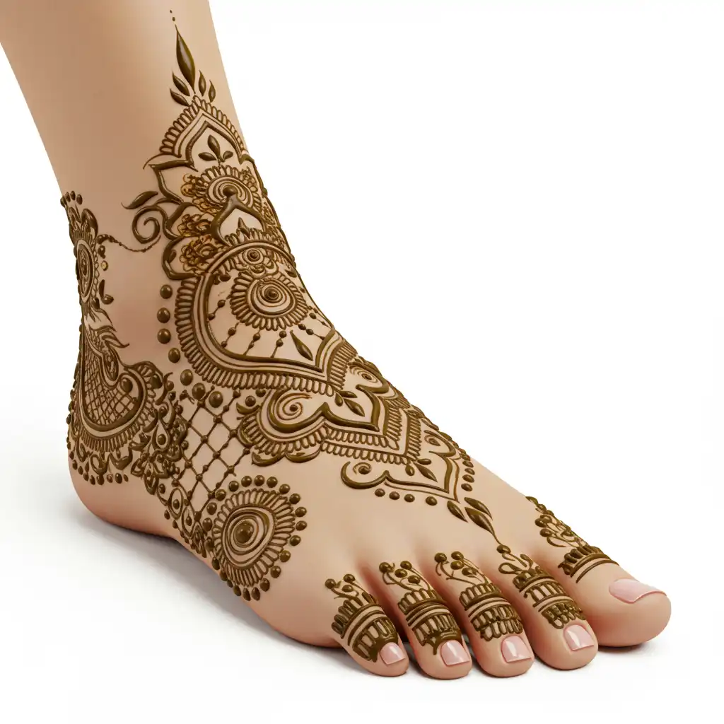 Leg mehndi design 224 Leg mehndi design 224